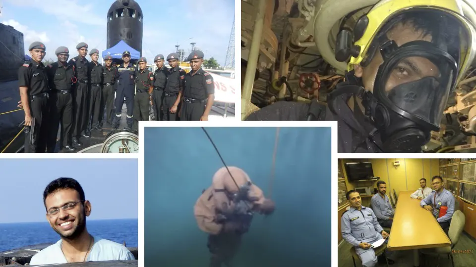 Sarfaraz Singh Wahad during submarine service, training, and technical operations